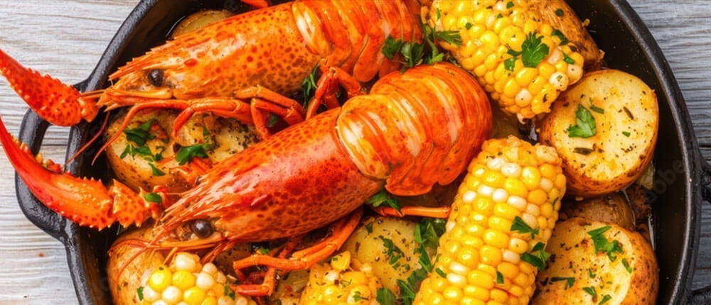 Maine-Lobster-Boil Maine Lobster Boil with Maine Potatoes